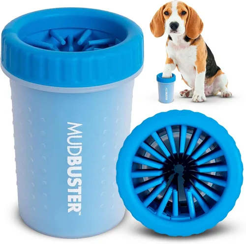 Vista 34 de Dexas MudBuster Limpiador Portátil de Patas de Perro - Calidad Premium, Azul, Tamaño Pequeño para Suministros y Accesorios para Mascotas