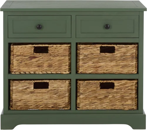Vista 12 de Safavieh American Homes Collection Herman - Cesta de mimbre para almacenamiento marrón