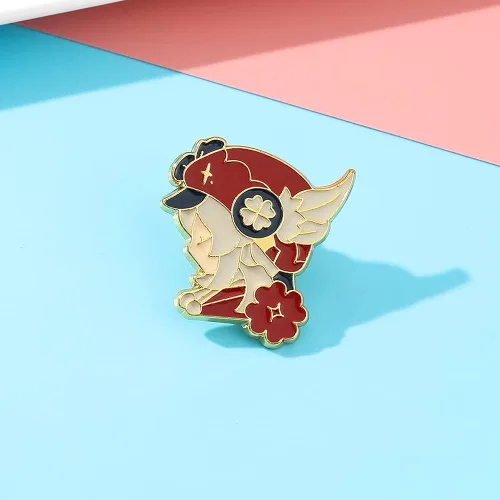 Vista 4 de Genshin Impact - Pinzas de esmalte de dibujos animados figuras de anime insignias pequeñas para fanáticos encantadoras colecciones de pines