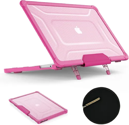 Vista 16 de SEYMAC stock Funda para MacBook Pro de 14 pulgadas, Protección Absorbente de Impactos con Soporte Plegable y Funda con Alfombrilla para Ratón
