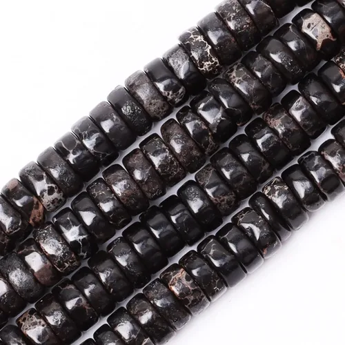 Vista 31 de Cuentas Heishi de piedra natural para hacer collares, cuentas pequeñas de piedra redonda plana de 0.116 pulgadas x 0.039 pulgadas para hacer joyas