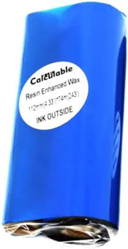Vista 12 de 4.33 "x1476' (110mmx450m) Tinta de cinta de transferencia térmica fuera Cintas de cera cera de resina mejorada para Zebra GK420D SM4 ZT410 GC420t