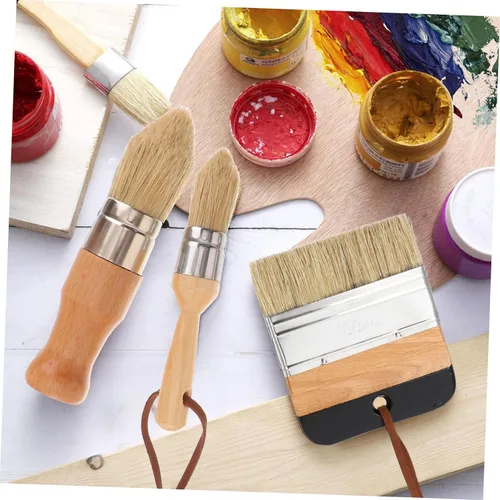 Vista 3 de EXCEART Juego de pinceles redondos de mango de madera Jumbo Brush Prop para pintura de propósito