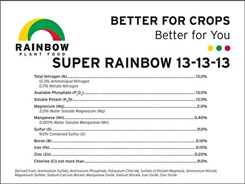 Vista 2 de 13-13-13 Fertilizante Super Rainbow 50lb