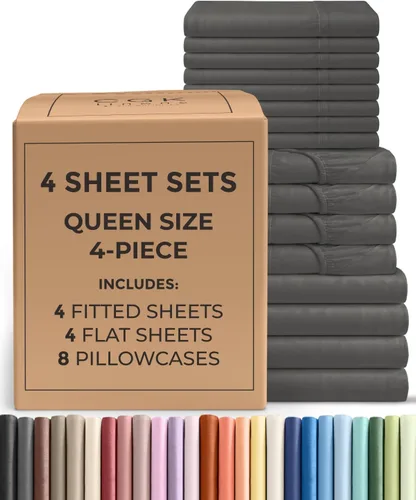Vista 89 de Pack of 2, Twin Size 3 Piece Sheet Set - Breathable & Cooling - White