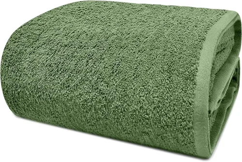 Vista 19 de DAN RIVER Paquete de 1 sábana de baño de 40x80 pulgadas, sábanas de baño jumbo para adultos, toallas grandes gruesas y absorbentes - Aguamarina