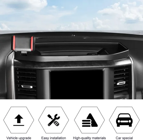 Vista 4 de RT-TCZ Soporte de montaje para tablero de teléfono celular con kit de caja de almacenamiento, consola central, accesorios interiores para Dodge RAM