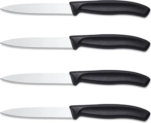 Vista 7 de BEWOS Juego de 4 cuchillos de pelar - Cuchillos de pelar con mango ergonómico, cuchillos de pelar de triple remache de 8,9 cm, peladores de acero