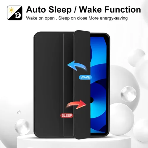 Vista 3 de Funda para iPad (A16) de 11ª generación de 11 pulgadas 2025/iPad de 10.9 pulgadas 2022, encendido y apagado automático, compatible con Touch ID