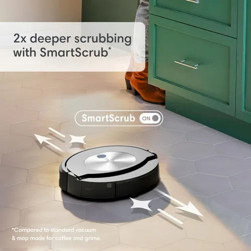Vista 3 de Reacondicionado iRobot Roomba Combo J7+ Emparejado con Alexa o Asistente de Google - Aspiradora Robot y Mopa Asistencia técnica de Alexa y Google