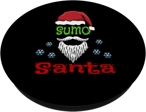 Vista 2 de Sumo Instructors - Disfraz de Navidad perezoso / Sumo Santa PopSockets intercambiable PopGrip
