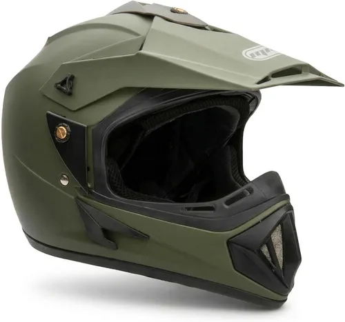 Vista 2 de MMG Casco todoterreno para motocicleta para adultos, DOT – MX ATV Dirt Bike Motocross UTV – con gafas Negro mate