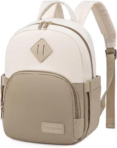 Vista 13 de LOVEVOOK Mini mochila pequeña y linda mochila de moda para niñas y mujeres Beige