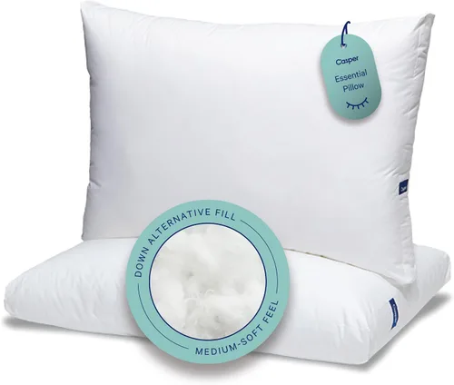 Vista 13 de [Usado] Almohada de espuma viscoelástica de Casper Sleep Essential con enfriamiento, tamaño estándar – Espuma viscoelástica firme con cubierta