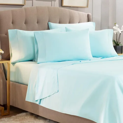 Vista 30 de Empyrean Juego de sábanas individuales - 110 GSM 4 piezas de sábanas para cama individual, sábanas de tamaño individual doble cepillado, sábanas