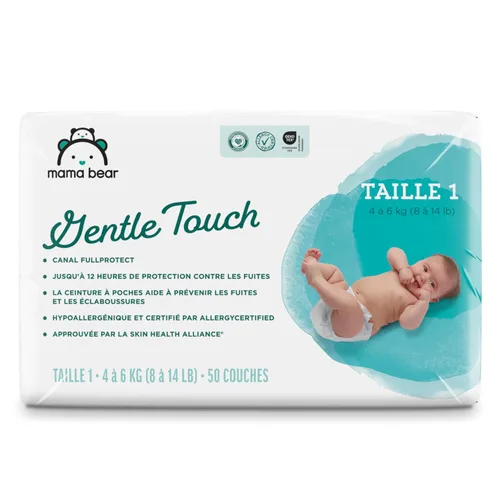 Vista 9 de Marca Amazon - Pañales Mama Bear de toque suave, talla 1, 50