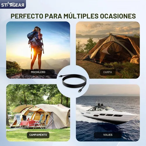 Vista 7 de Cable Mini Starlink de 6.5 pies, 18AWG 140W Cable de Alimentación Starlink USB C a DC, Conector Barrel Impermeable, Mini Accesorios Funcionan