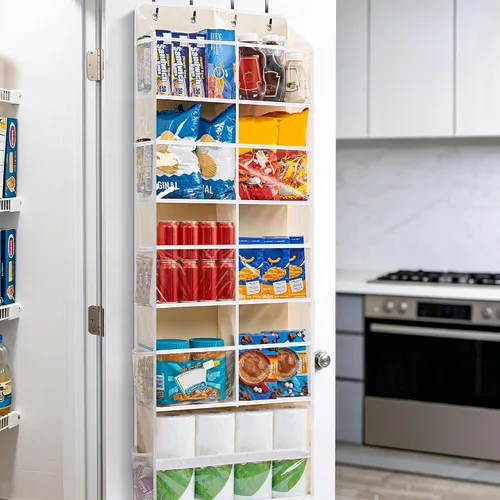 Vista 8 de JARLINK Over the Door Organizer Storage, 5-Tier Extra Large Hanging Storage with 10 Mesh Pockets, 100 lbs Capacity Behind Door Storage for Bedroom