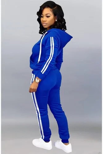 Vista 6 de TOPSRANI Conjunto de dos piezas para mujer conjunto de sudadera con capucha y pantalones deportivos a juego
