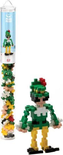 Vista 7 de Plus Plus Juego de bloques de construcción de rompecabezas 3D, 70 piezas entrelazadas, divertidas actividades navideñas para niños, mini tubo