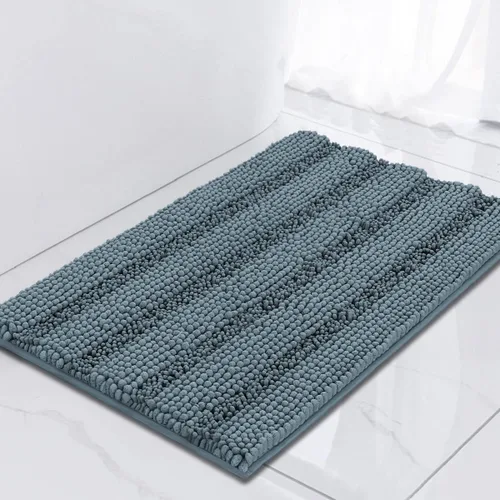 Vista 98 de Turquoize Alfombra de baño de chenilla de lujo para baño, extra absorbente, alfombra de ducha de microfibra antideslizante para baño, alfombra Aqua