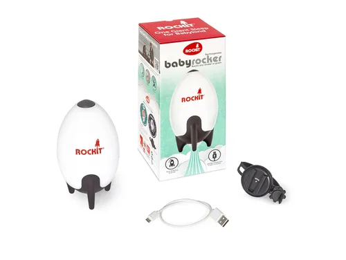 Vista 9 de Rockit Mecedora para bebé recargable por USB - Mecedora portátil con manos libres para dormir que calma suavemente el cochecito o el buggy