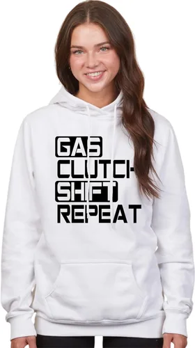 Vista 8 de Go All Out Sudadera con capucha Gas Clutch Shift Repeat para hombre y mujer