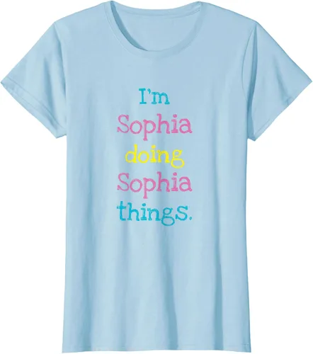 Vista 21 de Sophia - Camiseta con texto personalizado para niñas