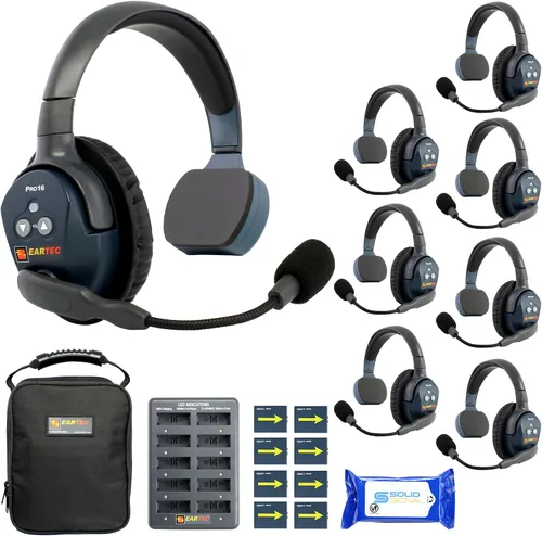 Vista 12 de Eartec Ultralite PRO16 - Sistema de auriculares de intercomunicación inalámbricos para 2 usuarios, largo alcance 1/2 milla, dúplex completo manos