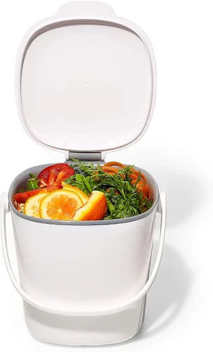 Vista 7 de OXO OXO Good Grips - Cubo de basura para compost (1,75 galones/6,62 L)., Blanco/Gris