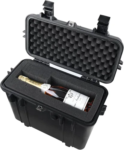 Vista 7 de MEIJIA Funda rígida impermeable para cámara para todo tipo de clima con espuma de ajuste personalizado incluida, elegante negro, apto para drones