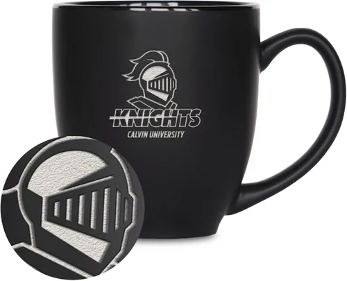 Vista 245 de Rico Industries - Taza de cerámica mate negra con grabado láser estándar de 15oz para NCAA (escuelas T & U) - Para bebidas calientes o frías