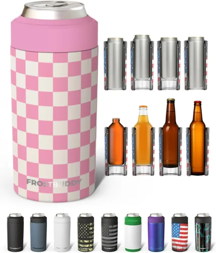 Vista 26 de Frost Buddy - Enfriador universal de latas, aislante de latas de acero Se adapta a latas delgadas de 12 onzas, 16 onzas, niños altos
