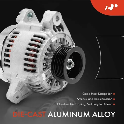 Vista 4 de A-Premium Alternador compatible con Toyota Sienna 1998-2003 3.0L, 12V 100A polea de 6 ranuras en el sentido de las agujas del reloj, reemplazo #