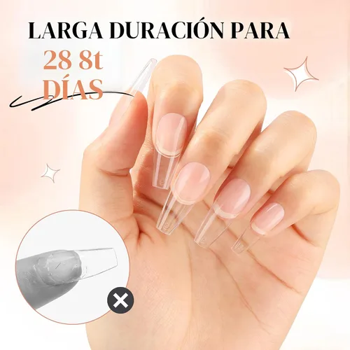 Vista 7 de UNA GELLA - Puntas de uñas de gel suave para pegar de 1.4 fl oz de secado por lámpara, permanente, pegamento de uñas fuerte para uñas acrílicas