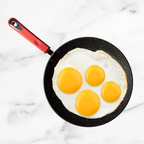 Vista 8 de Millvado Sartén antiadherente, sartén pequeña de 8 pulgadas con revestimiento antiadherente de granito más saludable, sartén para huevos