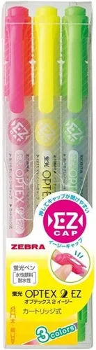 Vista 8 de Zebra Optex 2 B-WKT11-BL - Resaltador, EZ, azul, 10 piezas