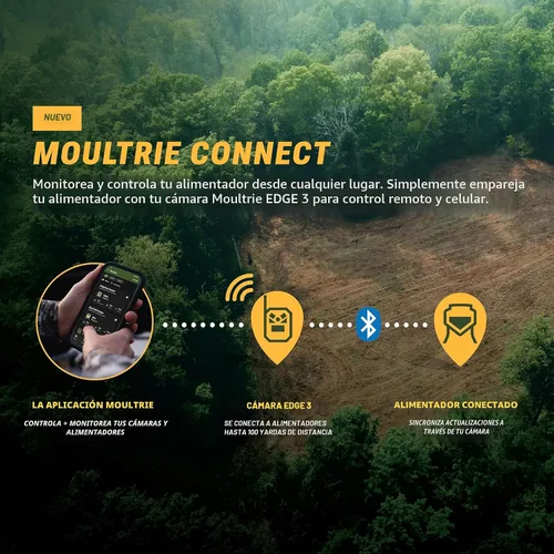 Vista 7 de Moultrie Pro Hunter III Feeder Kit - Bluetooth App Control Control de aplicación Bluetooth, se combina con Edge 3, 10 tiempos de alimentación