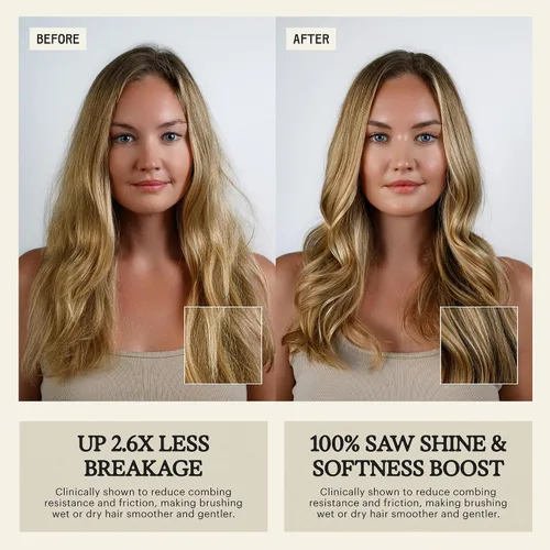 Vista 3 de Remilia Hair Cápsulas de suero con aminoácidos y cepillo desenredante vegano para cabello natural, liso, rizado, húmedo y seco