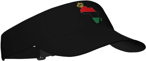 Vista 2 de Sombreros de visera de sol deportivos de orgullo afroamericano gorras ajustables para visera solar