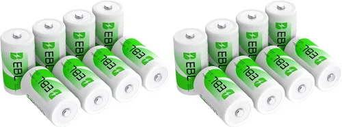 Vista 9 de EBL - Pilas recargables tipo D de 10,000 mAh, tamaño D, Ni-MH, paquete de 6 - Tecnología ProCyco
