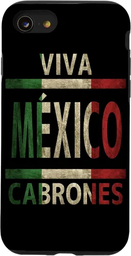 Vista 17 de Funda con bandera mexicana para iPhone 13 Viva México Cabrones