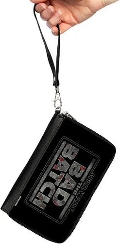 Vista 2 de Buckle-Down Cartera rectangular de poliuretano con cremallera alrededor de Star Wars The Bad Batch, 7.5 x 4.5 pulgadas, Star Wars el lote malo