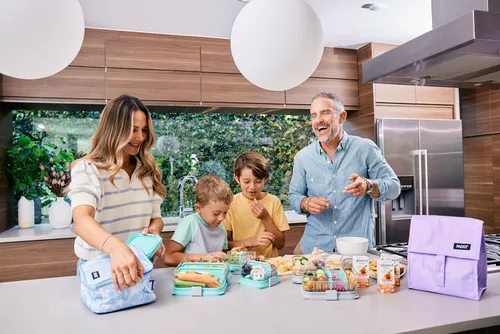 Vista 6 de PackIt Lonchera congelable con cierre, teñido anudado aguamarina