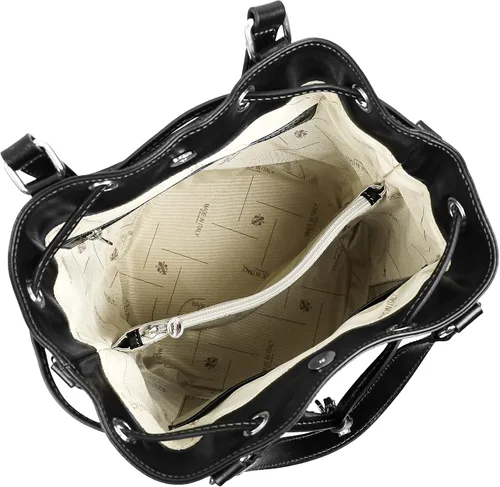 Vista 5 de Time Resistance Bolso cubo de cuero de grano completo de cuero real para mujer