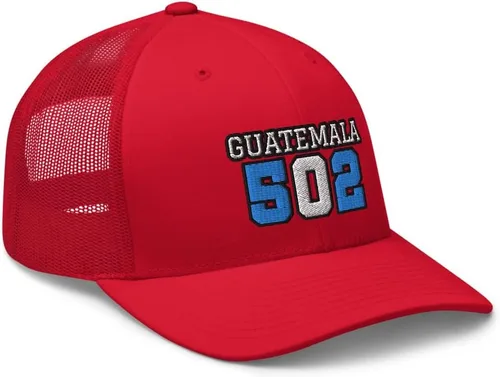 Vista 4 de RIVEMUG 502 Guatemala Curvo Bill Trucker Hat Mid Crown Gorra ajustable Gorra de Guatemala Gorra de Guatemala