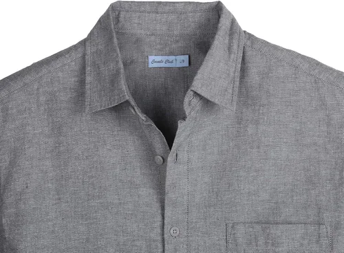 Vista 3 de COEVALS CLUB Mens Linen Beach Summer Casual Button Down Shirt Short Sleeve Shirts