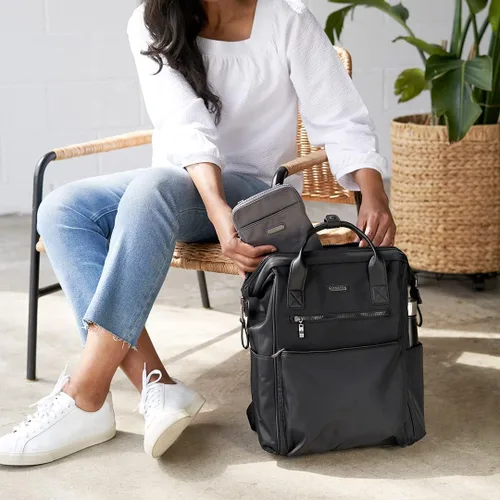 Vista 2 de Baggallini Mochila Soho para mujer, Negro, talla única
