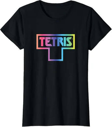 Vista 6 de Tetris Color Fade Logo Camiseta, Negro