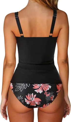 Vista 68 de SUUKSESS Traje de baño tankini sexy con efecto de realce y control de abdomen para mujer